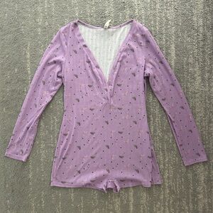For Love And Lemons Lavender V-Neck Cardigan
